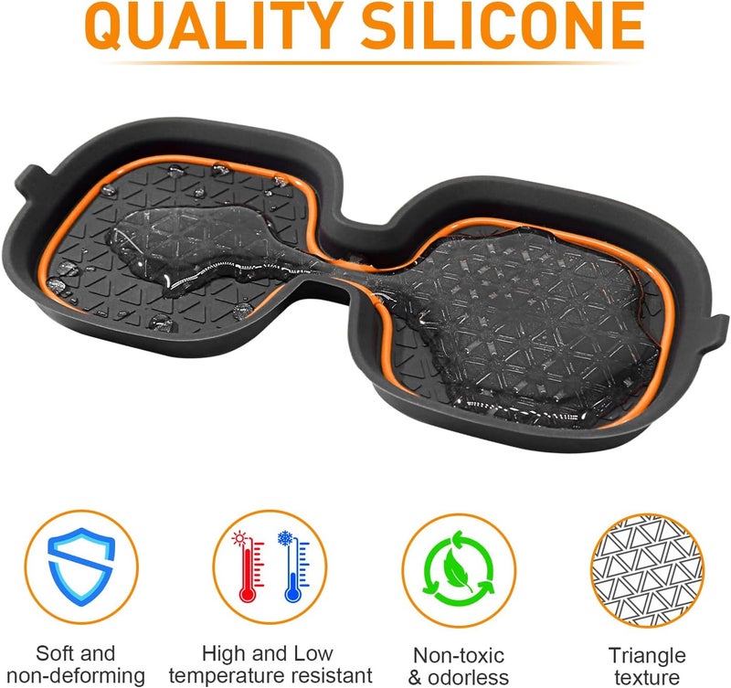 KENTUTO for Honda CRV Accessories 2023 2024 2025 2026 3D Cup Holder Center Console Liner Inserts Silicone Anti-dust Mat Pad Interior Decoration (2 Pcs, Orange Trim) - Image 5